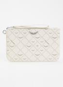 Zadig&Voltaire Z clutch van leer met logoprint