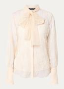 Bruuns Bazaar BugleBBOmassa blouse van kant met afneembare sjaalkraag