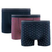 Set van 3 boxershorts, 2 bedrukt + 1 effen