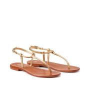 Sandalen leer met teenstuk