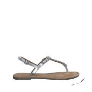 Leren sandalen met teenstukje