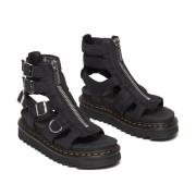 Sandalen met rits in leer, Olson