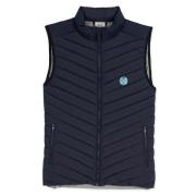 Bodywarmer in bi-materiaal