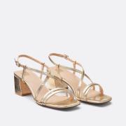 Metallic sandalen met hak