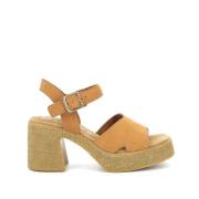 Sandalen met hak, in leer Kick Constance