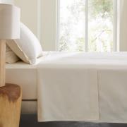 Plat laken in gewassen katoensatijn, Saria