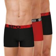 Set van 3 effen boxershorts in microvezel