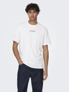 Recht T-shirt met logo