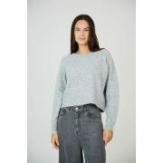 Trui in grof tricot met ronde hals