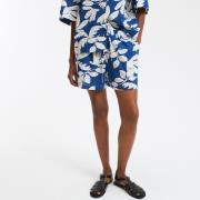 Bedrukte short met elastische taille