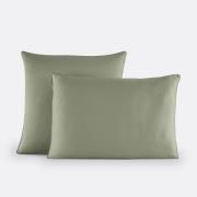 Kussensloop in katoensatijn, Opale