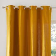 Effen oogjesgordijn van geweven katoenen Panama