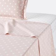 Laken in zuiver katoen met stiippenprint, Clarisse