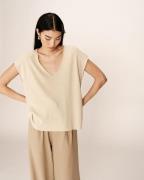Trui in glanzend tricot met korte mouwen, PACINO