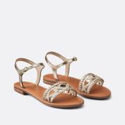 Platte leren sandalen Sozy