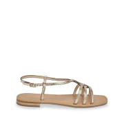 Platte leren sandalen Hudon