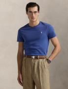 Effen slim T-shirt in jersey met geborduurd logo