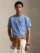 Recht T-shirt in jersey met geborduurd logo