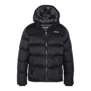 Bicolor donsjas met kap Utah 2