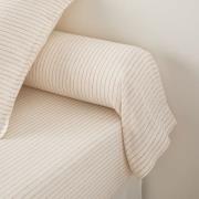 Bolstersloop in gewassen linnen, gestreept, Linot