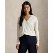 Trui met V-hals in fijn tricot