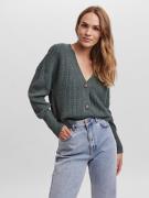 Kort gebreid vest met knoopsluiting