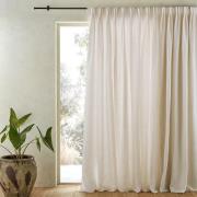 Linnen gordijn met katoenen voering, Vlaamse plooien, Colin