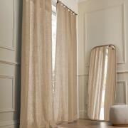 Gordijn in gewassen linnen met ringen, Private