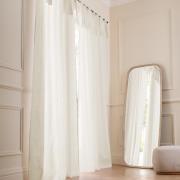 Linnen gordijn met strikken Colin