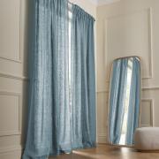 Gordijn van gewassen Linnen met ruflette-afwerking, Private