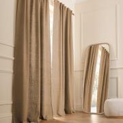 Bouclé gordijn, verborgen patjes, Belvini