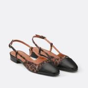 Leren slingback-ballerina's Dhapou