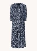 Whistles DalmatianShirredMidiDress