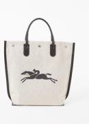 Longchamp Essential shopper M van canvas met leren details