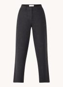 Selected Femme Mercy high waist tapered fit cropped pantalon in wolble...