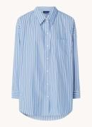 Denham Mika oversized blouse met borstzak en streepprint