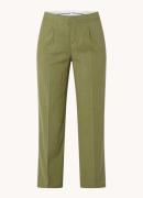 Rosner Mara high waist straight fit pantalon in linnenblend met steekz...