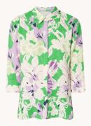 BRAX Vicki blouse van linnen met bloemenprint
