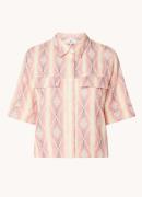 Fifth House Aidin blouse met print en borstzakken