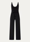 Vanilia Wide fit jumpsuit met strikceintuur en steekzakken