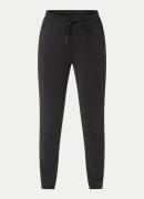 10DAYS Scuba high waist tapered fit cropped joggingbroek met trekkoord