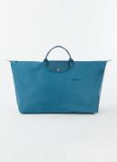 Longchamp Le Pliage Green schoudertas M met leren details