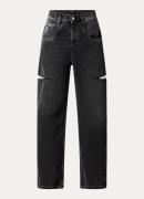 Maison Margiela High waist tapered jeans met gekleurde wassing