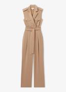 Reiss Luisa straight fit double-breasted jumpsuit met borstzakken