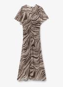 Reiss Tabitha midi jurk met zebraprint