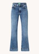 Benetton High waist flared jeans in biologische katoenblend