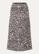 Fabienne Chapot Laurie midi rok van satijn met print