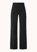 HUGO BOSS Himia high waist straight fit pantalon in wolblend met steek...