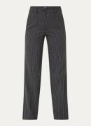 Gardeur Franca high waist straight fit pantalon met krijtstreep en ste...