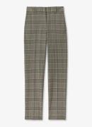 Reiss Tamy high waist slim fit pantalon met ruitdessin